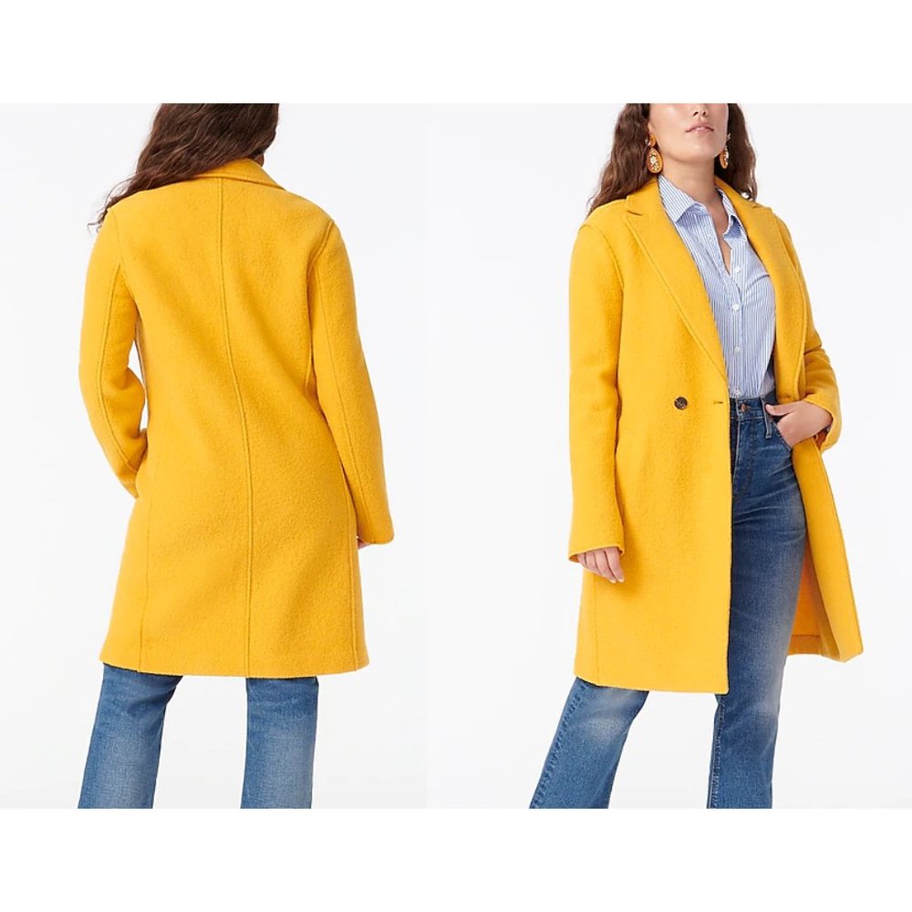 J.Crew Daphne topcoat SAFFRON Size 0 and 12 NWT - Picture 2 of 7